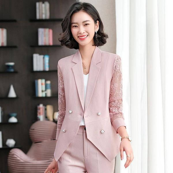 women's two piece pants ladies office elegant lace blazers formal uniform designs pantsuits with and jackets coat ol professional trous, White
women's two piece pants ladies office elegant lace blazers formal uniform designs pantsuits with and jackets coat ol professional trous, White