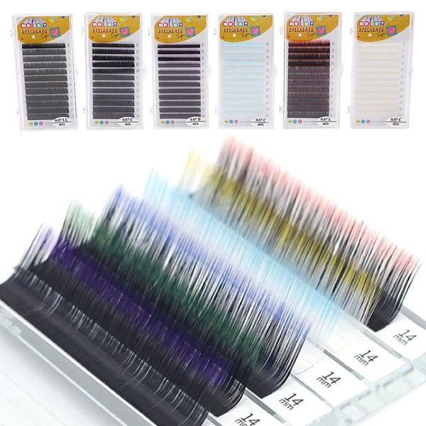 false eyelashes colored eyelash extensions lash ombre lashes 0.07mm/0.10mm 
false eyelashes colored eyelash extensions lash ombre lashes 0.07mm/0.10mm