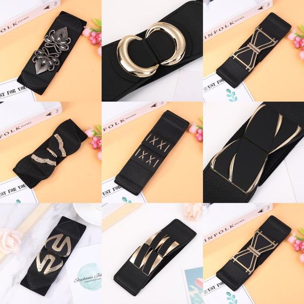 belts style double buckle imitation leather cummerbunds for female dress decoration all match women elastic wide waist belt, Black;brown
belts style double buckle imitation leather cummerbunds for female dress decoration all match women elastic wide waist belt, Black;brown
