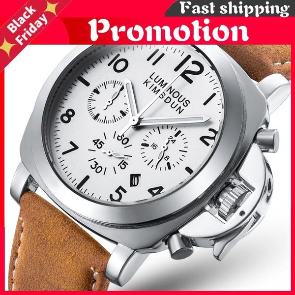 wristwatches fashion mens watches waterproof sport wrist watch chronograph quartz military genuine leather relogio masculin, Slivery;brown
wristwatches fashion mens watches waterproof sport wrist watch chronograph quartz military genuine leather relogio masculin, Slivery;brown