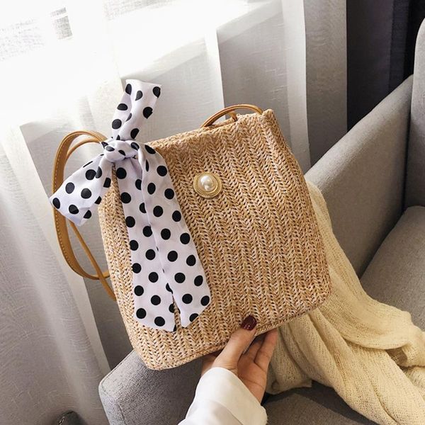 women korean casual woven bag for female simple all-match lace handbag fashionable shoulder with bow
women korean casual woven bag for female simple all-match lace handbag fashionable shoulder with bow
