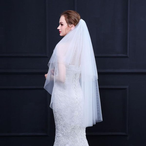 bridal veils 2021 veil white/ivory two layers short simple soft mesh wedding accessories ee18022, Black
bridal veils 2021 veil white/ivory two layers short simple soft mesh wedding accessories ee18022, Black