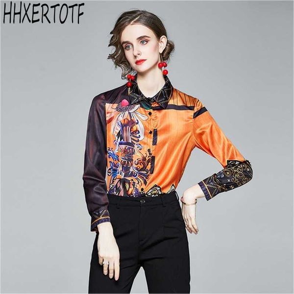 spring summer european women's lapel long sleeved turn down collar fashion printted shirts 210531, White
spring summer european women's lapel long sleeved turn down collar fashion printted shirts 210531, White