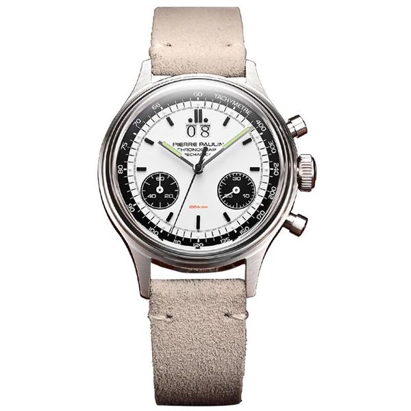wristwatches merkur vintage white panda dial 38mm style chronograph function mechanical hand winding movement luminous men's watch, Slivery;brown
wristwatches merkur vintage white panda dial 38mm style chronograph function mechanical hand winding movement luminous men's watch, Slivery;brown