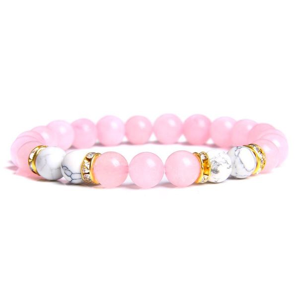 beaded, strands natural stone pink rose crytsal quartz beads bracelet women fashion white turquoises charm for jewelry, Black
beaded, strands natural stone pink rose crytsal quartz beads bracelet women fashion white turquoises charm for jewelry, Black