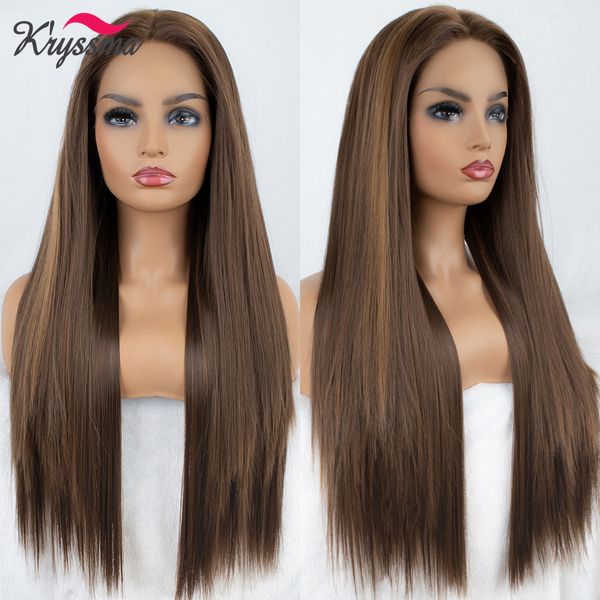 lx brand long straight lace front wig brown mixed blonde highlight synthetic wigs for women part grey fake hair 150% densityfactory dir, Black
lx brand long straight lace front wig brown mixed blonde highlight synthetic wigs for women part grey fake hair 150% densityfactory dir, Black