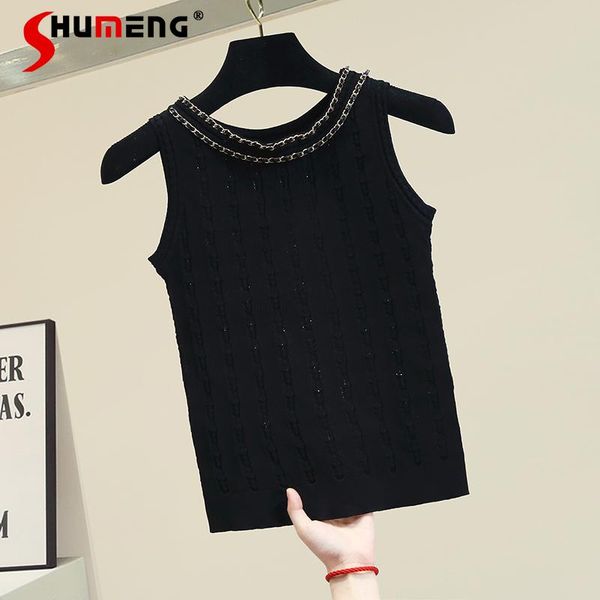 women's tanks & camis 2021 summer solid color short knitted camisole fashion knitwear office lady sleeveless o-neck pullover t-shirt, White
women's tanks & camis 2021 summer solid color short knitted camisole fashion knitwear office lady sleeveless o-neck pullover t-shirt, White