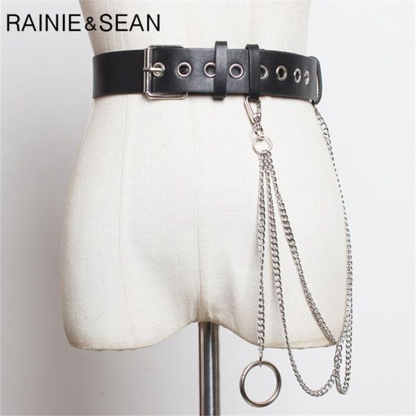 punk women belt with chain rivet pin buckle ladies waist apparel accessories 101cm belts, Black;brown
punk women belt with chain rivet pin buckle ladies waist apparel accessories 101cm belts, Black;brown
