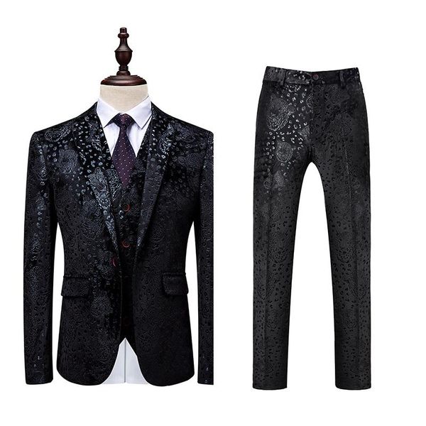 men's suits & blazers 2021suit suit host performance dress groom nightclub set three-piece (blazer + trousers vest)boutique, White;black
men's suits & blazers 2021suit suit host performance dress groom nightclub set three-piece (blazer + trousers vest)boutique, White;black