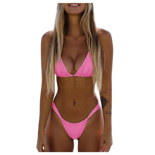 women bikini set solid push up high cut lace halter low waist bandeau brazilian swimsuit micro ropa mujer women's swimwear, White;black
women bikini set solid push up high cut lace halter low waist bandeau brazilian swimsuit micro ropa mujer women's swimwear, White;black