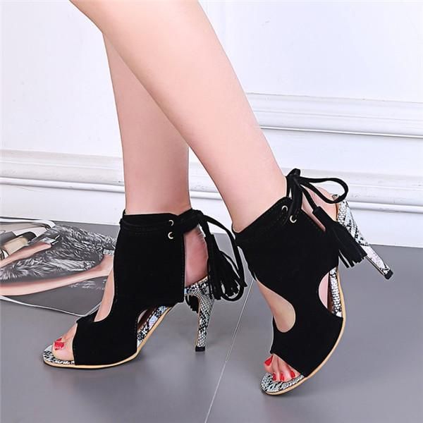 chic rome stiletto high heel gladiator sandals women faux suede peep toe tassel party evening female shoes 34-43 dress, Black
chic rome stiletto high heel gladiator sandals women faux suede peep toe tassel party evening female shoes 34-43 dress, Black