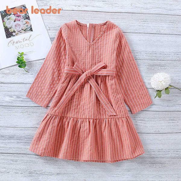 bear leader spring girls casual dresses fashion autumn children bowtie sashes vestidos girl striped costumes baby clothes 2-7y 210708, Red;yellow
bear leader spring girls casual dresses fashion autumn children bowtie sashes vestidos girl striped costumes baby clothes 2-7y 210708, Red;yellow