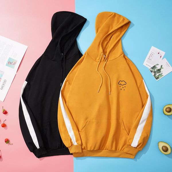 women's hoodies & sweatshirts raindrops print sweatshirt women autumn spring loose contrast color spliced hooded causal harajuku funny, Black
women's hoodies & sweatshirts raindrops print sweatshirt women autumn spring loose contrast color spliced hooded causal harajuku funny, Black