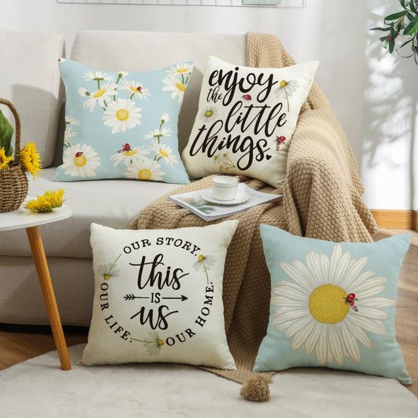 cushion/decorative pillow home decor white daisy flower polyester cushion cover 45*45cm living room sofa seat decorations yellow stripe thro
cushion/decorative pillow home decor white daisy flower polyester cushion cover 45*45cm living room sofa seat decorations yellow stripe thro