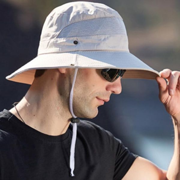 wide brim hats breathable mesh fishing hat men outdoors uv protection, Blue;gray
wide brim hats breathable mesh fishing hat men outdoors uv protection, Blue;gray