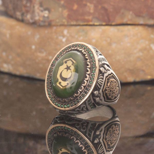 sterling green spin stone hagia sophia model silver ring fashion turkish premium quality handmade jawelery cluster rings, Golden;silver
sterling green spin stone hagia sophia model silver ring fashion turkish premium quality handmade jawelery cluster rings, Golden;silver