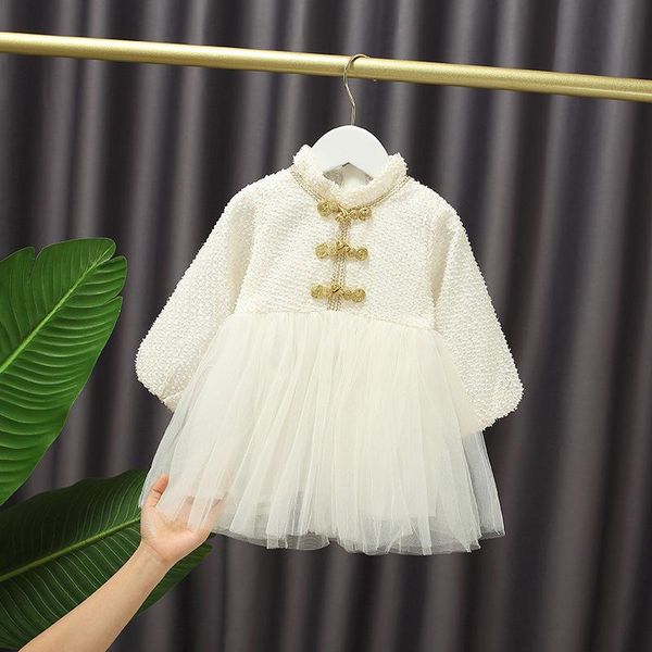 girl's dresses baby chinese-style sweet princess long sleeve dress autumntemperament stitching puff yarn kids, Red;yellow
girl's dresses baby chinese-style sweet princess long sleeve dress autumntemperament stitching puff yarn kids, Red;yellow