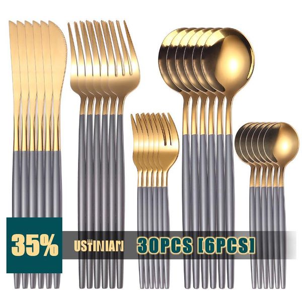 dinnerware sets 30pcs/6set stainless steel cutlery set for kitchen knife fork spoon travel tableware of dishes
dinnerware sets 30pcs/6set stainless steel cutlery set for kitchen knife fork spoon travel tableware of dishes