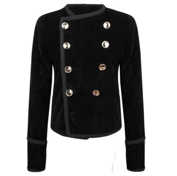 women's jackets 2021 autumn fashion velvet double-breasted coat women handsome black small fragrance short jacket, Black;brown
women's jackets 2021 autumn fashion velvet double-breasted coat women handsome black small fragrance short jacket, Black;brown