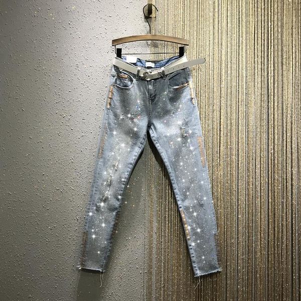 women's jeans 2021 summer autumn vintage diamond rhinestones skinny denim pants girls streetwear pencil a3537, Blue
women's jeans 2021 summer autumn vintage diamond rhinestones skinny denim pants girls streetwear pencil a3537, Blue