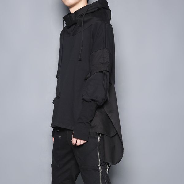 men's casual shirts dark department personality deconstruction splicing yamamoto style street country fashion small crowd design hooded, White;black
men's casual shirts dark department personality deconstruction splicing yamamoto style street country fashion small crowd design hooded, White;black