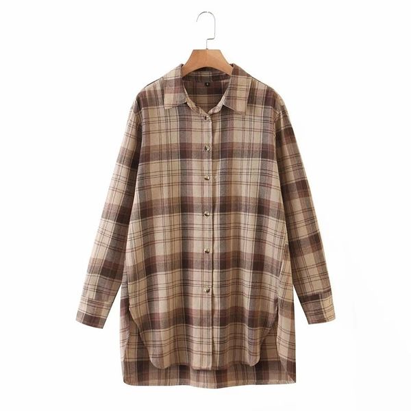 plaid shirt women spring autumn 2021 fashion ladies vintage casual cotton loose blouse soft thick chic women's blouses & shirts, White
plaid shirt women spring autumn 2021 fashion ladies vintage casual cotton loose blouse soft thick chic women's blouses & shirts, White