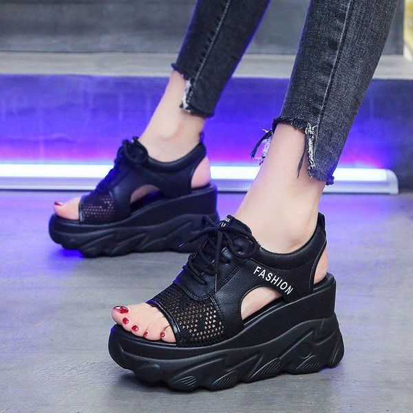 platform sandals women's high heels 2021 summer korean version of all-match fish mouth wedge heel leather inline shoes 7cm, Black
platform sandals women's high heels 2021 summer korean version of all-match fish mouth wedge heel leather inline shoes 7cm, Black