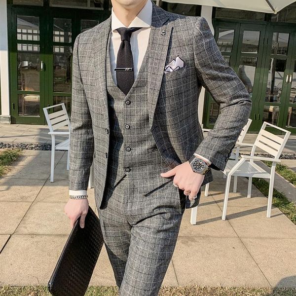men's suits & blazers 2021 suit korean british slim fit lattice wedding casual business coat, White;black
men's suits & blazers 2021 suit korean british slim fit lattice wedding casual business coat, White;black