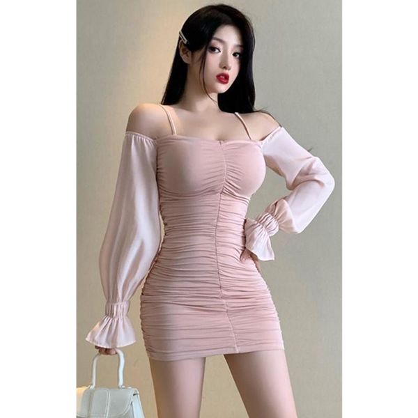 casual dresses real s 2021 fashion ladies word shoulder pleated zou xian thin bag hip strap dress, Black;gray
casual dresses real s 2021 fashion ladies word shoulder pleated zou xian thin bag hip strap dress, Black;gray