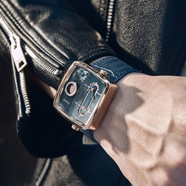 wristwatches 2021 square cowskin leather belt watch double cores fashionable handsome men's quartz g8151, Slivery;brown
wristwatches 2021 square cowskin leather belt watch double cores fashionable handsome men's quartz g8151, Slivery;brown