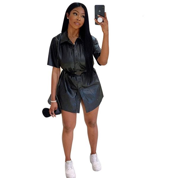 black leather women shirt daily streetwear sleeves lapel neck buttons short nightclub pu es autumn high quality, Black;gray
black leather women shirt daily streetwear sleeves lapel neck buttons short nightclub pu es autumn high quality, Black;gray