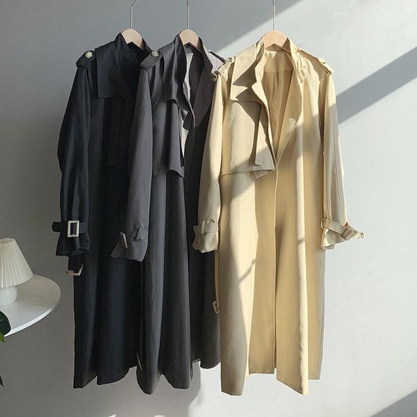 women's trench coats fashion women coat long double-breasted korean design 2021 autumn plus size windbreaker, Tan;black
women's trench coats fashion women coat long double-breasted korean design 2021 autumn plus size windbreaker, Tan;black