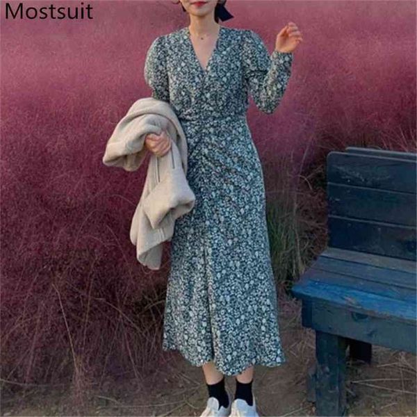 floral printed v-neck women long dress spring full sleeve folded a-line dresses korean elegant female vestidos mujer 210513, Black;gray
floral printed v-neck women long dress spring full sleeve folded a-line dresses korean elegant female vestidos mujer 210513, Black;gray