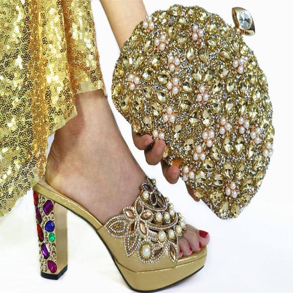 dress shoes nigerian slipper high heels and bag set pretty decorated with rhinestone ladies for wedding, Black
dress shoes nigerian slipper high heels and bag set pretty decorated with rhinestone ladies for wedding, Black