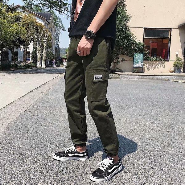 men's pants fashion jogger hiphop straight men high street long track streetwear casual mens, Black
men's pants fashion jogger hiphop straight men high street long track streetwear casual mens, Black