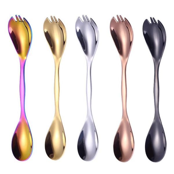 spoons stainless steel double-headed spoon fork dual-purpose creative portable tableware multifunctional kitchen tool
spoons stainless steel double-headed spoon fork dual-purpose creative portable tableware multifunctional kitchen tool