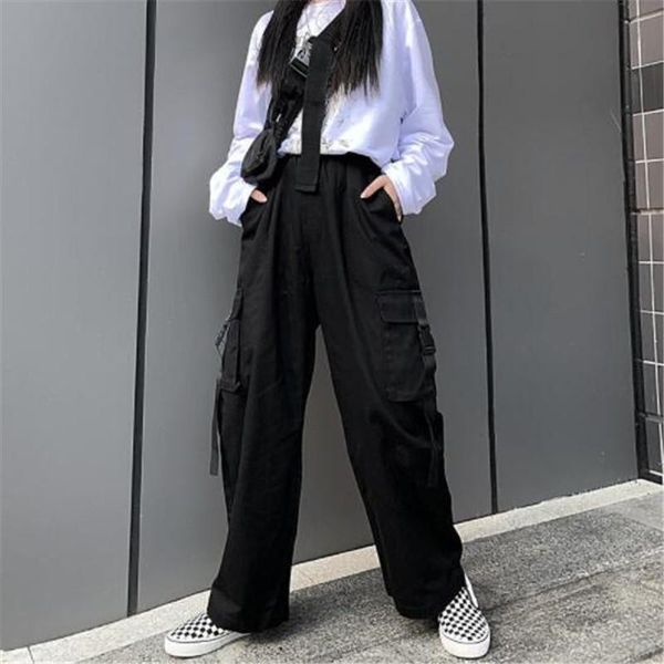 women's pants & capris nicemix plus size long women casual high waist cargo loose solid black trousers pockets elastic bottoms, Black;white
women's pants & capris nicemix plus size long women casual high waist cargo loose solid black trousers pockets elastic bottoms, Black;white