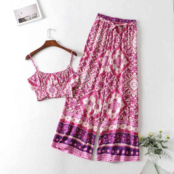 women's women two piece pants sets floral print bohemian long pant sleeveless short crop blouse set casual summer boho beach h, White
women's women two piece pants sets floral print bohemian long pant sleeveless short crop blouse set casual summer boho beach h, White