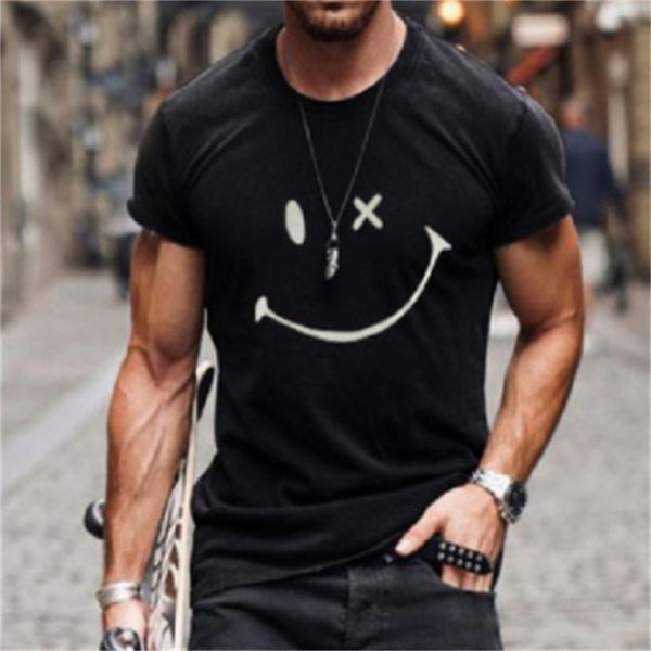 2021 summer t-shirt fashion smiling face print men's casual street trend 3d t-shirt short sveudxz, White;black
2021 summer t-shirt fashion smiling face print men's casual street trend 3d t-shirt short sveudxz, White;black