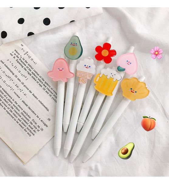 han feng simple lovely avocado pen cartoon flower shell neutral black signature office stationery gel pens
han feng simple lovely avocado pen cartoon flower shell neutral black signature office stationery gel pens