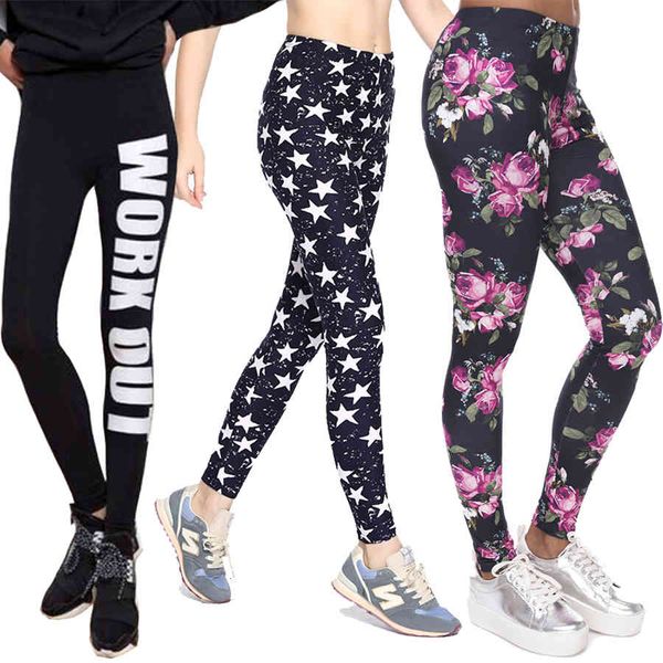 women's leggings sport fans color full graphic print leggings flower star print leggins elastic gym pants size slim fit, Black
women's leggings sport fans color full graphic print leggings flower star print leggins elastic gym pants size slim fit, Black
