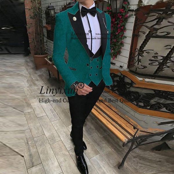 classic jacquard men suit 3 pieces set slim fit formal business suits blazers groom tuxedos for wedding (jacket+pants+vest) men's &, White;black
classic jacquard men suit 3 pieces set slim fit formal business suits blazers groom tuxedos for wedding (jacket+pants+vest) men's &, White;black