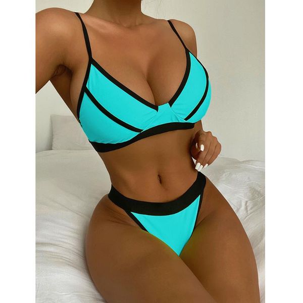 women's swimwear splicing bikini 2021 women swimsuit female padded push up set bather bathing suit summer beachwear swim, White;black
women's swimwear splicing bikini 2021 women swimsuit female padded push up set bather bathing suit summer beachwear swim, White;black