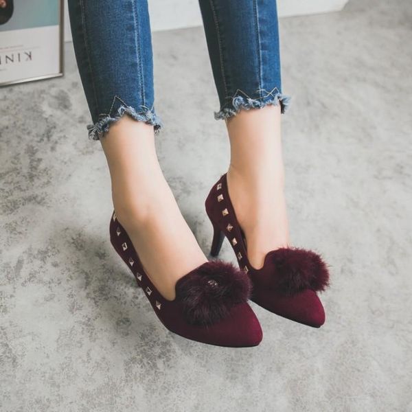 dress shoes big size ladies high heels women woman pumps hair decoration metal, Black
dress shoes big size ladies high heels women woman pumps hair decoration metal, Black