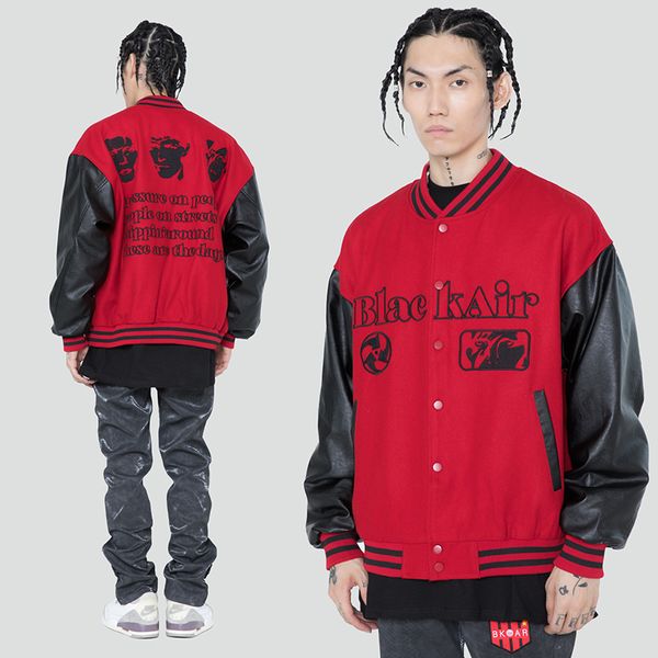 men's jackets high street vibration towel embroidered leather sleeve couple of autumn jackets support large combination loose coat colo, Black;brown
men's jackets high street vibration towel embroidered leather sleeve couple of autumn jackets support large combination loose coat colo, Black;brown