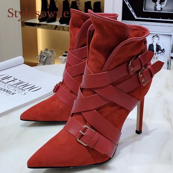 boots autumn winter style cow suede genuine leather women ankle belt buckle decoration fashionable high-heeled short, Black
boots autumn winter style cow suede genuine leather women ankle belt buckle decoration fashionable high-heeled short, Black