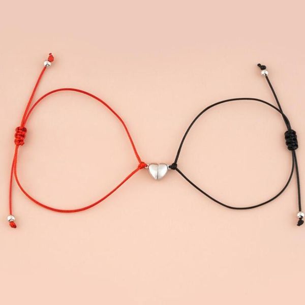 charm bracelets couple minimalist lovers heart matching bracelet rope braided friend magnetic distance kit women men jewelry, Golden;silver
charm bracelets couple minimalist lovers heart matching bracelet rope braided friend magnetic distance kit women men jewelry, Golden;silver