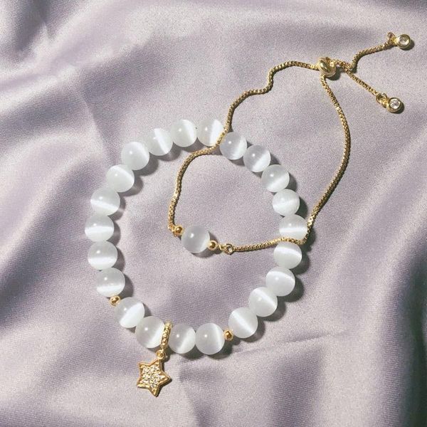 beaded, strands women's beaded bracelets zirconia stars pendant bangle delicate adjustable bracelet korean fashion hand chain, Black
beaded, strands women's beaded bracelets zirconia stars pendant bangle delicate adjustable bracelet korean fashion hand chain, Black