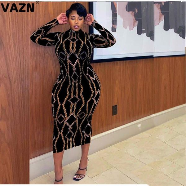 casual dresses vazn arrival 2021 autumn women black print mid-calf sheath dress full sleeve o-neck springy elegant daily, Black;gray
casual dresses vazn arrival 2021 autumn women black print mid-calf sheath dress full sleeve o-neck springy elegant daily, Black;gray