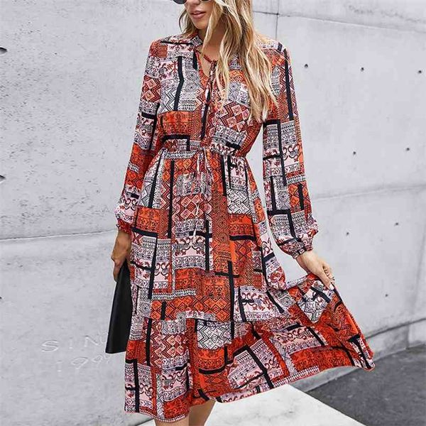 high street a-line dress women autumn contrast color floral printed midi red dress female clothing vestido 210508, Black;gray
high street a-line dress women autumn contrast color floral printed midi red dress female clothing vestido 210508, Black;gray